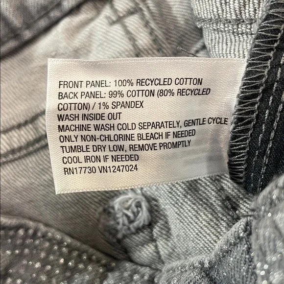 Wild Fable Shimmer Rhinestone Embellished 90’s Relaxed Straight Jeans | NWT/NWOT - Picture 7 of 8